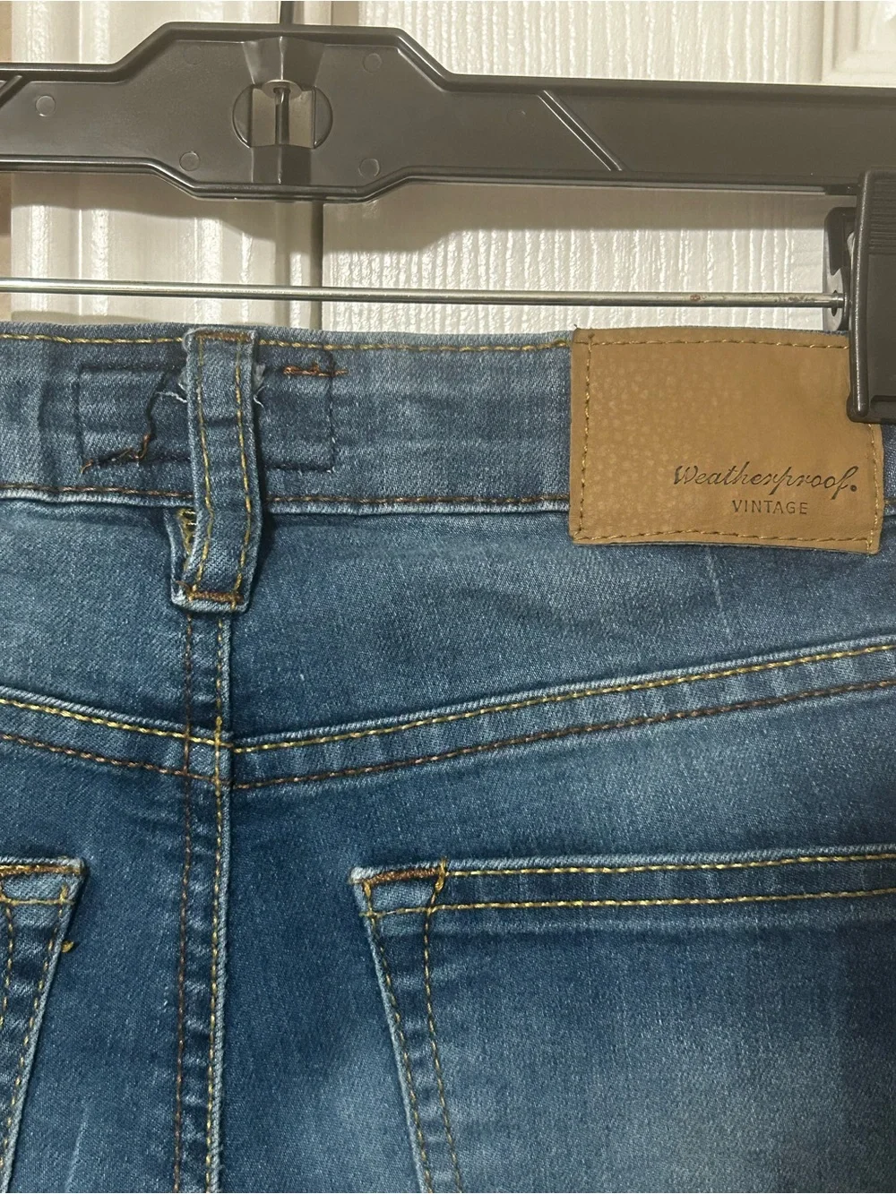 Weatherproof Vintage Girls Size 8 Capri Jeans Adjustable Waist Crease Crop